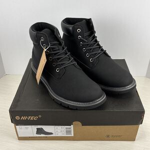 Hi-Tec Reznor 6" Soft Toe Black Work Boots Mens Size 8.5 New In Box